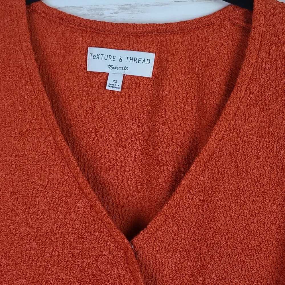Madewell Texture & Thread Wrap-Tie Top - Picture 6 of 7